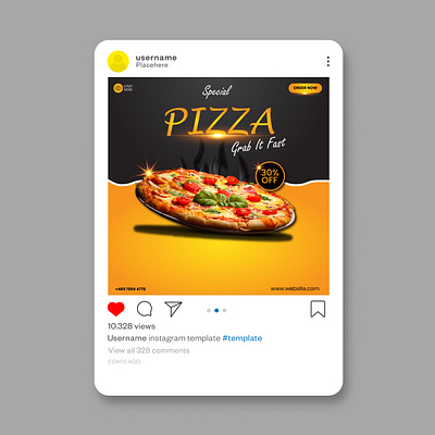 Food Social Media Post Design | Restaurant | Pizza branding burgur business company corporate delicious design food graphic design illustration logo media modern motion graphics pizza post restaurant social social media post design ui