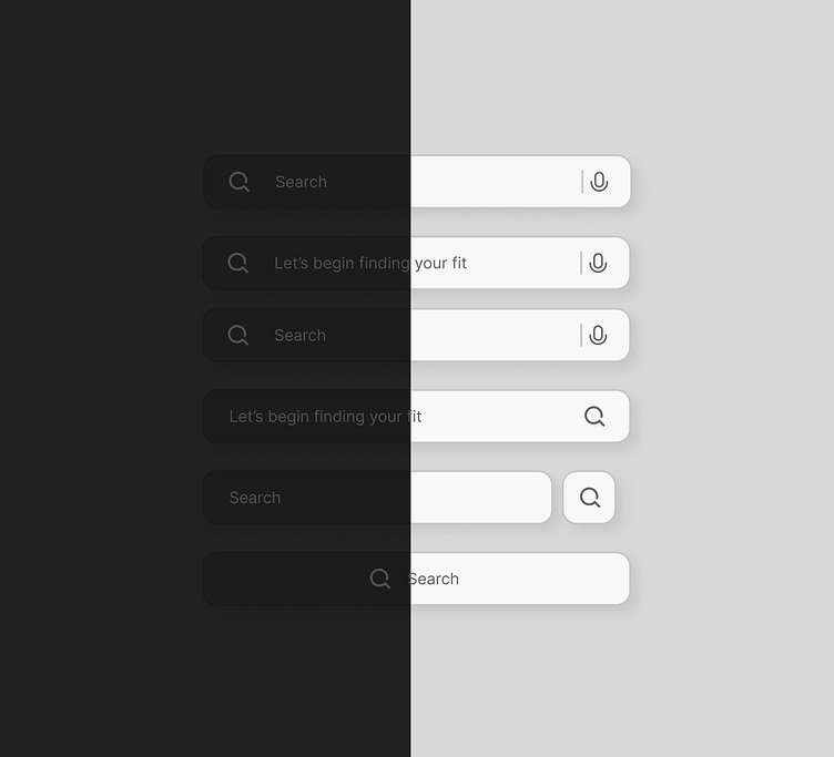 Search bar options by Kristina on Dribbble
