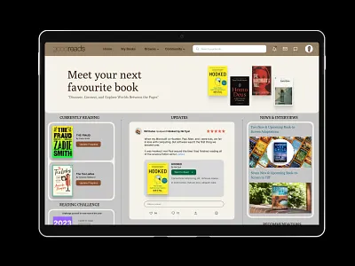 "Reimagining GoodReads: A Modern Redesign" amazon branding design goodreads graphic design la landingpage redesign ui ux website