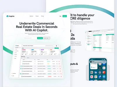 Nophin - Homepage ai clean homepage modern product real estate startup ui user experience user interface ux web design website