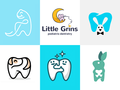 Dentistry logos brand branding character clinic dentist dentistry design elegant graphic design illustration kids logo logotype mark mascot minimalism minimalistic modern sign tooth