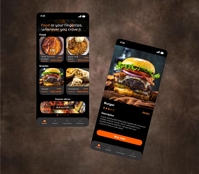 Food delivery app app branding design ui ux