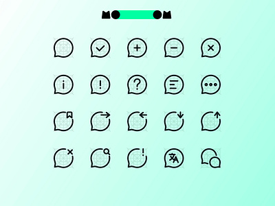 MoooM Day 70 bubble chat design figma icons message mooom receive send translate ui