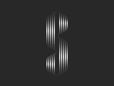 Letter S logo design branding design emblem gradient logo letter logo letter monogram linear pattern lines logo logo logo design metallic logo parallel lines s letter s logo s monogram silver pattern typography vector