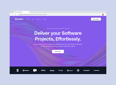 SwiftDev - Website dashboard dashboard ui design graphic design ui ux website