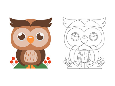 Vector illustration of an owl app branding design graphic design illustration logo typography ui ux vector