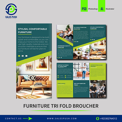 FURNITURE TRI FOLD BROUCHER DESIGN broucher broucher designs furniture broucher graphic graphic design graphic designer tri fold tri fold broucher