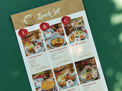 Nyai Rasa Restaurant - Menu Book art baba book chinese culture design flyer graphic design green heritage illustration indonesia java layout lunch menu nyonya peranakan red restaurant