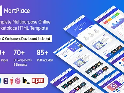 MartPlace - Multipurpose Online Marketplace HTML Template bootstrap css digital marketplate digital products html javascript responsive ui ux web design