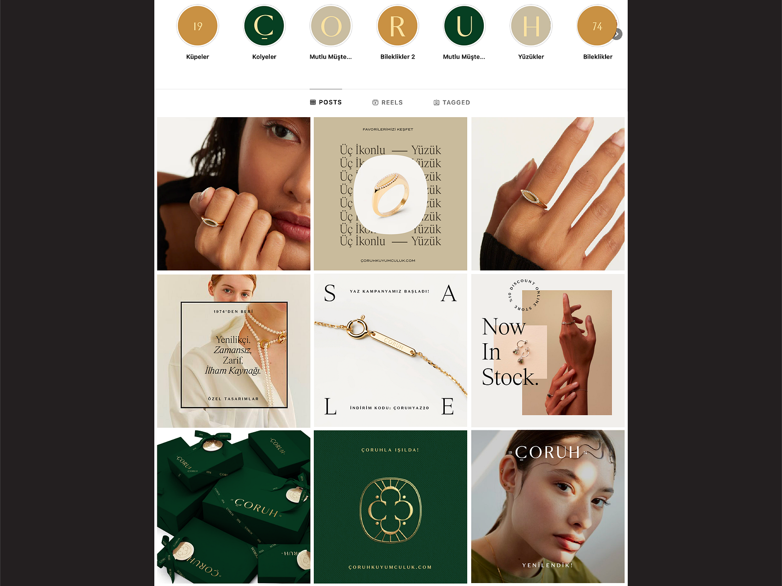 Jewellery Instagram Feed by Elif Özügeldi on Dribbble