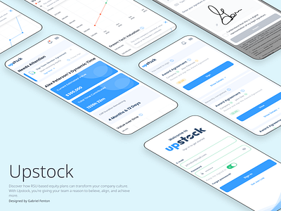 Upstock Mobile App app branding equity mobile saas ui ux