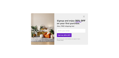 Day 16 >Daily Ui Challenge dailyui discount email popup submission ui