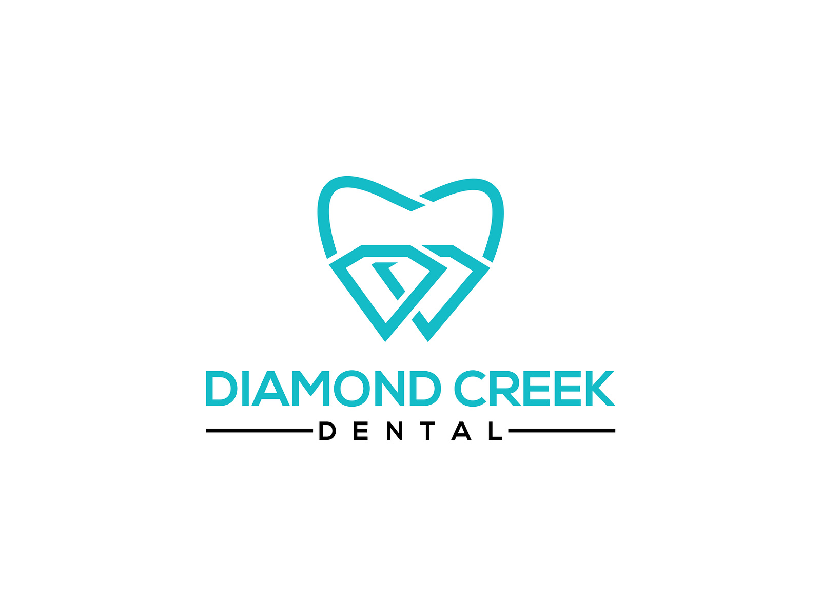 Diamond Creek Dental Logo, minimal logo, simple logo, by Enamul Haque ...