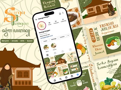 Swarga Pangan - Feed Instagram design dribble shoot feed ig feed instagram feed instagram food ig post illustration instagram post logo mockup po poster illustration ui vector