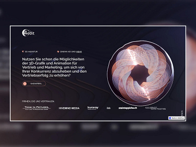 Elevate Your Vision with 3D Design | Explore 4edit.de 3d case study logo ui ux webdesign webflow