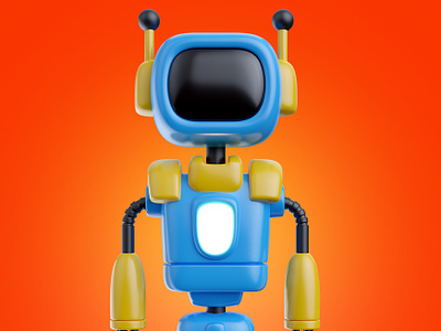 Robo 3d 3dsmax android art cartoon child concept design funny illustration kid render robot technology toy