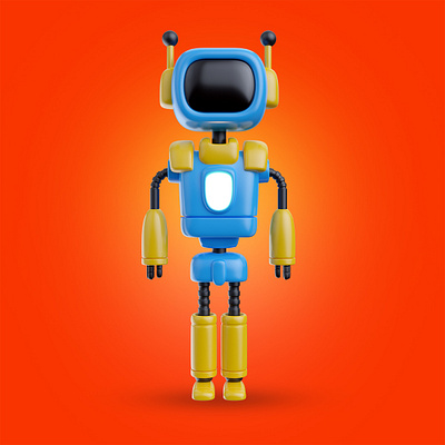 Robo 3d 3dsmax android art cartoon child concept design funny illustration kid render robot technology toy