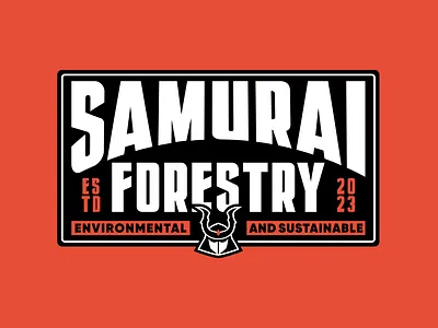 Samurai Forestry badge design branding graphic design logo