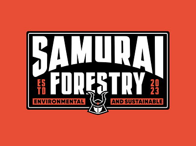 Samurai Forestry badge design branding graphic design logo