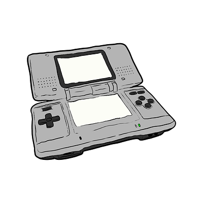 Nintendo DS - 2004 art console drawing ds game gaming illustration konsol nintendo nintendo ds retro retro gaming retrogaming