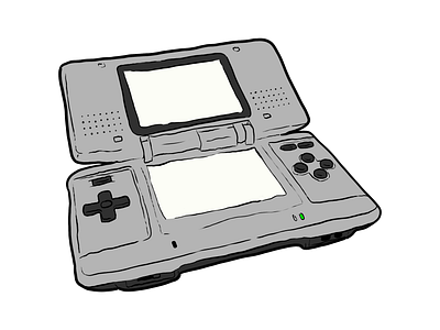 Nintendo DS - 2004 art console drawing ds game gaming illustration konsol nintendo nintendo ds retro retro gaming retrogaming