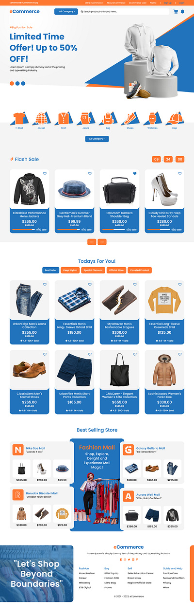 eCommerce Website Landing Page UI design ecommerce ecommerce landing page ecommerce store ecommerce ui ecommerce website ecommerce website landing page ui ui design