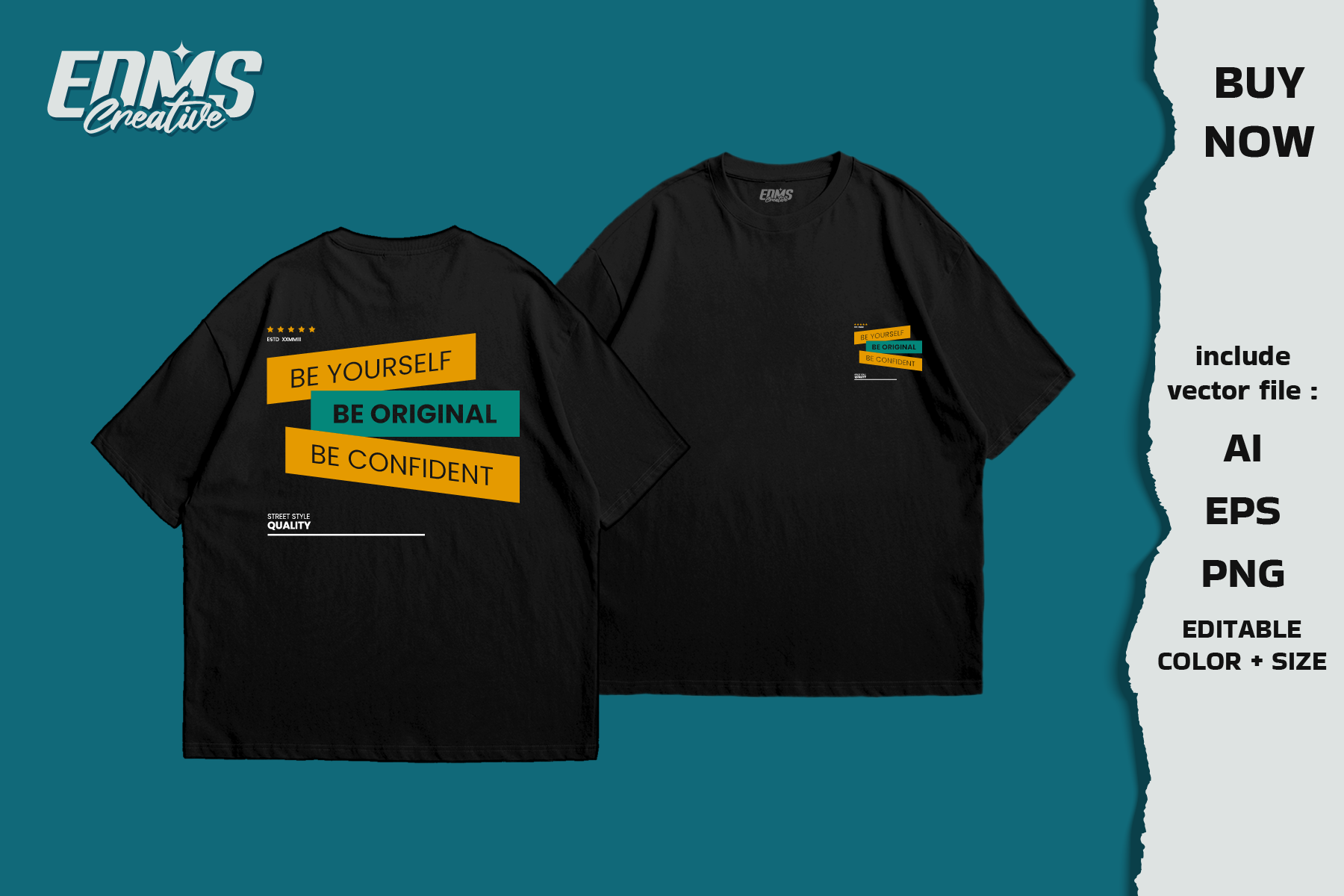 Example of Typography Streetwear T Shirt Design