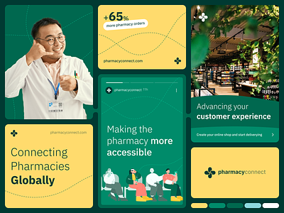 Pharmacy Connect Logo & Branding brand identity branding doctor health logo pharmacy