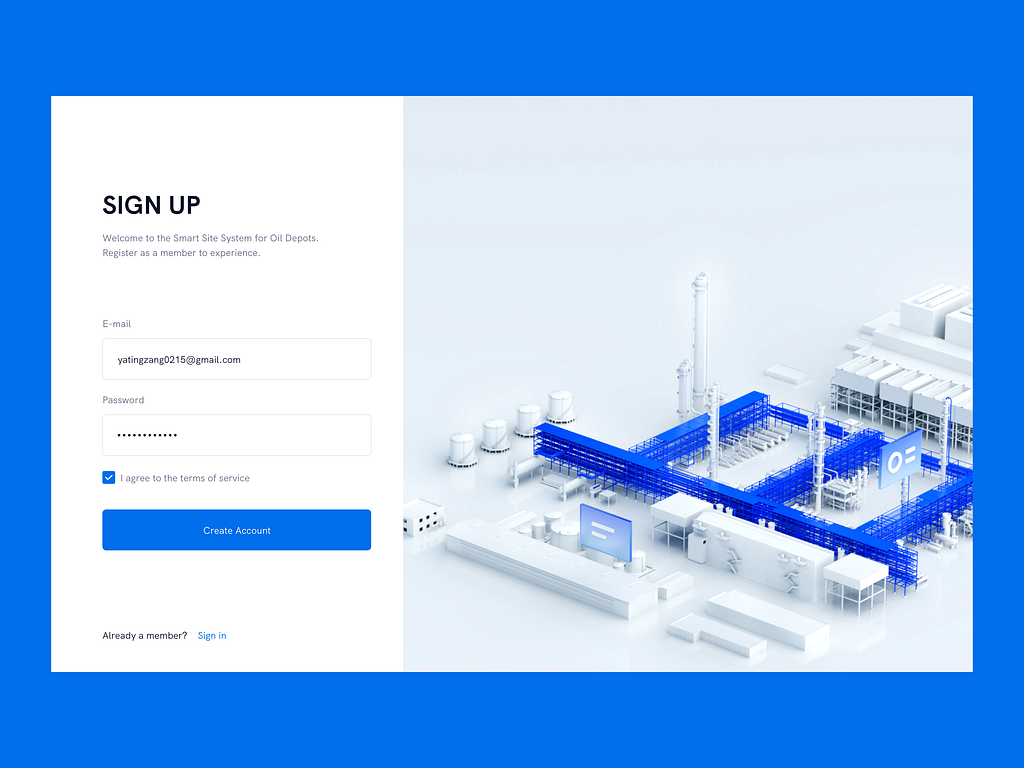 Smart Site System x Login Page by ZAN on Dribbble