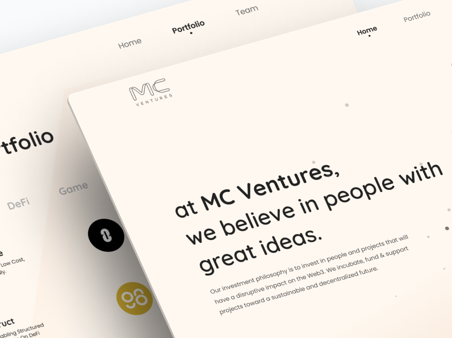 MC Ventures Web Site Design by Giray BATITURK on Dribbble