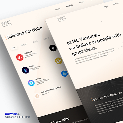 MC Ventures Web Site Design design landing page responsive vc web web design