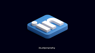 LinkedIn logo animation 3d animation branding design graphic graphic design illustration linkedin logo photoshop ui