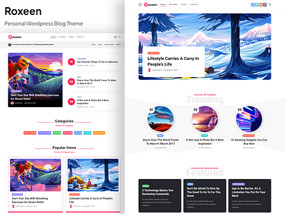 Roxeen | Personal Blog & Magazine WordPress Theme lifestyle blog magazine template minimal blog personal blog personal theme
