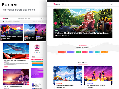 Roxeen | Personal Blog & Magazine WordPress Theme lifestyle blog magazine template minimal blog personal blog personal theme