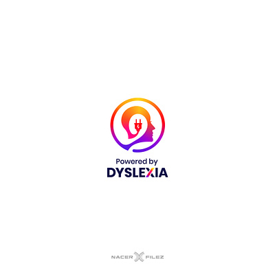 Powered by Dyslexia app brain brand design branding colorful creative design dyslexia elegant graphic design health health care identity design logo logo design logo designer logos power professional vector