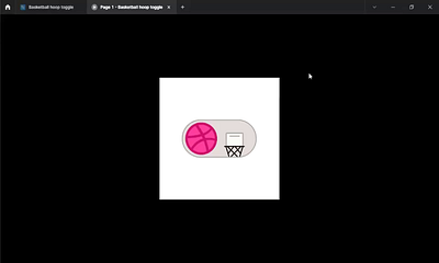 Dribbble Hoop toggle Animation animation branding dailyui design figma graphic design illustration ui uidesigner uiux vector