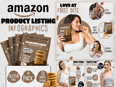 Amazon Listing Infographics Images || pack of Cookies a content adobe illustrator adobe photoshop amazon amazon infographic amazon listing amazon listing design amazon listing images graphic design infographic infographics listing listing design listing images