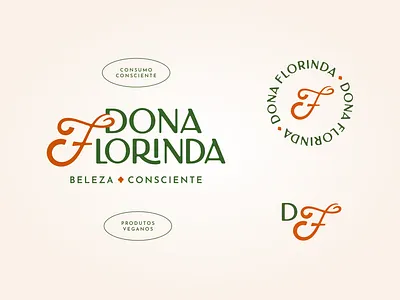 Dona Florinda | Rebranding beauty branding cosmetic brand cosmetics f feminine graphic design hair letter f logo design nature plastic free rebranding secondary logos selfcare shampoo bar skin care solid shampoo vegan women