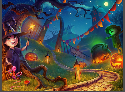 Background animation for the Halloween themed online slot machin animation background animation background art background design gambling animation gambling art gambling design game art game design graphic design halloween animation halloween slot halloween symbols halloween themed motion graphics slot animation slot design slot machine