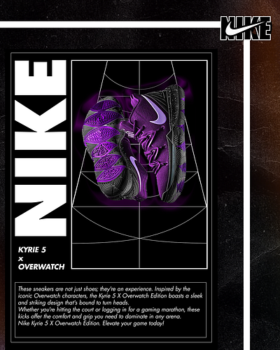 KYRIE 5 x OVERWATCH CUSTOM POSTER custom graphic design kyrie nike overwatch poster sneakers
