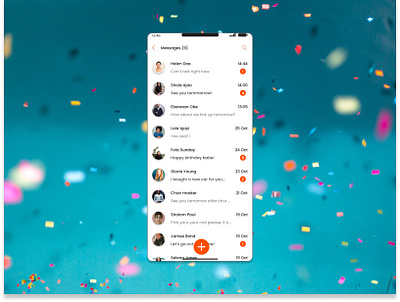 An Inbox Screen app design dailyui dailyuichallenge mobile app uidesign uiux