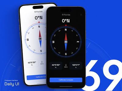 Daily UI #69 - Compass interface app compass compass interface compass ui dailyui design directions interface ios location mobile mobile app navigation north south travel ui uiux ux