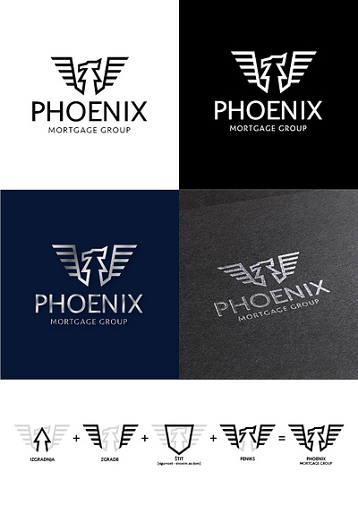 Phoenix Mortgage Group logo adobe branding design idea illustrator logo logodesign logoideas mockup vector vectorart