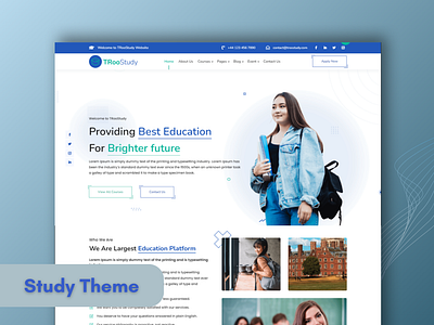 Theme Design for Education Website education wordpress theme wordpress education theme wordpress theme design wordpress themes