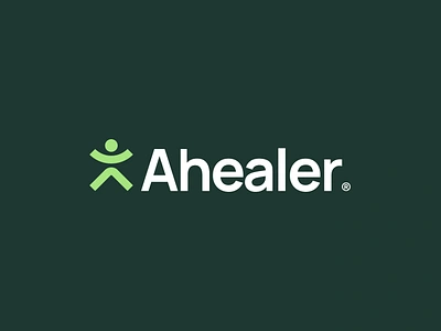 Ahealer®️ branding doctor drugstore health healthcare hospital human logo medical medical care medicine online pharmacy pharma smile