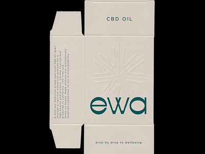 ewa cbd oil packaging design concept branding cannabis cbd leaf minimalistic packaging design