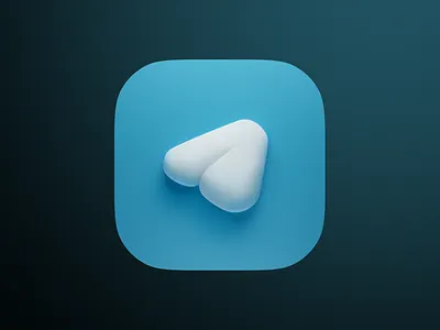 Telegram App Icon Competition app application icon inflated logo messanger plane telegram thumbnail