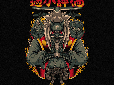 Jiraiya the Toad Sage anime custom design graphic design illustration jiraiya naruto shirt shirtdesign toadsage