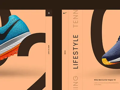 Nike website concept color concept experiment motion prototype typography ui ux webdesign