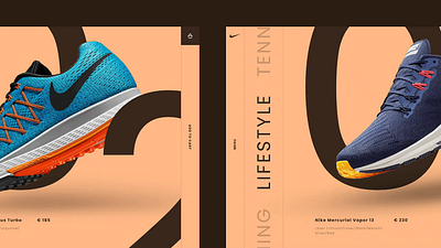 Nike website concept color concept experiment motion prototype typography ui ux webdesign